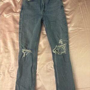 Agolde Pale Blue Denim Waistband Jeans